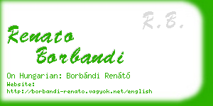 renato borbandi business card